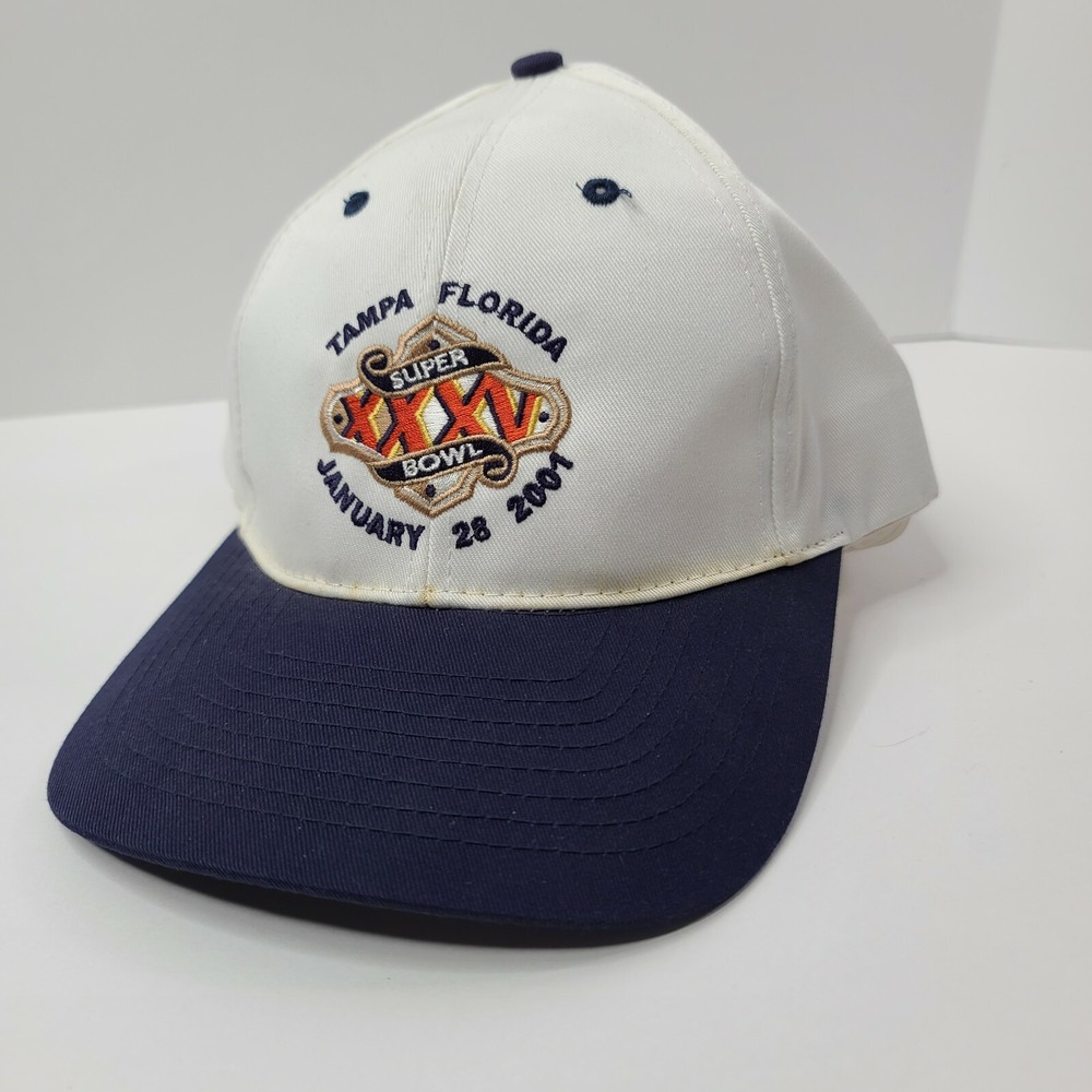 Logo Athletic Super Bowl XXXV Tampa Florida 2001 NFL Logo Hat Snapback Cap